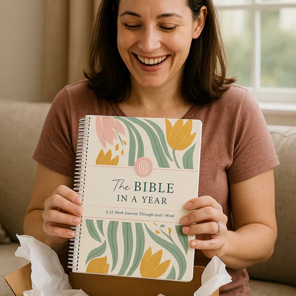 🔥 LAST DAY 49% OFF – 🙏🏼 The Bible In A Year: A 52-Week Journey Through God's Word (✨ Hardcover)
