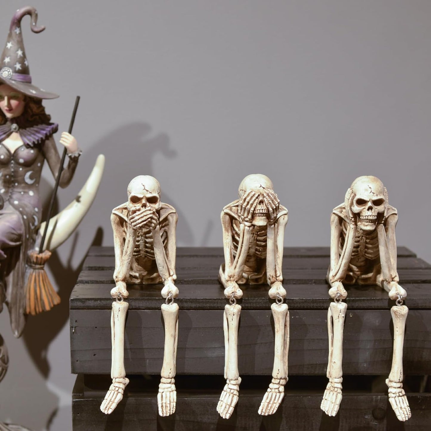 đ„Last 3 hours â 60% offđ„Halloween Decorations, Skeleton Statue Set