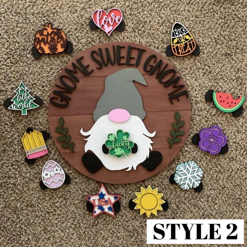 π 49% OFF π-Cute 3D Seasonal Interchangeable Gnome Door Hanger