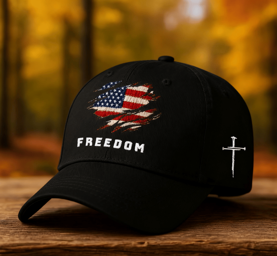 🔥LAST DAY 49% OFF - Unisex Freedom American Flag Print Baseball Cap