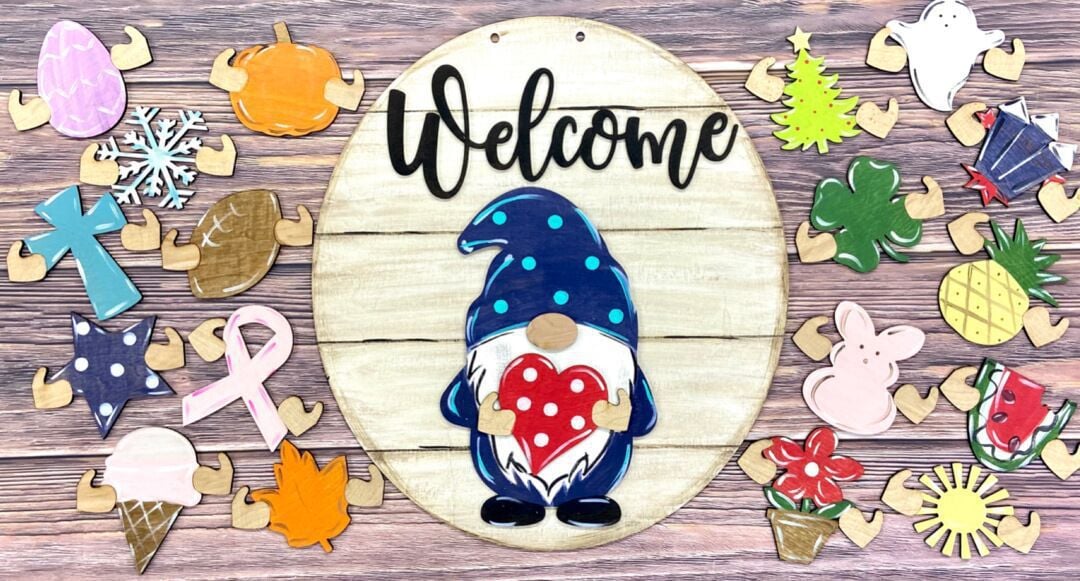 π 49% OFF π-Cute 3D Seasonal Interchangeable Gnome Door Hanger