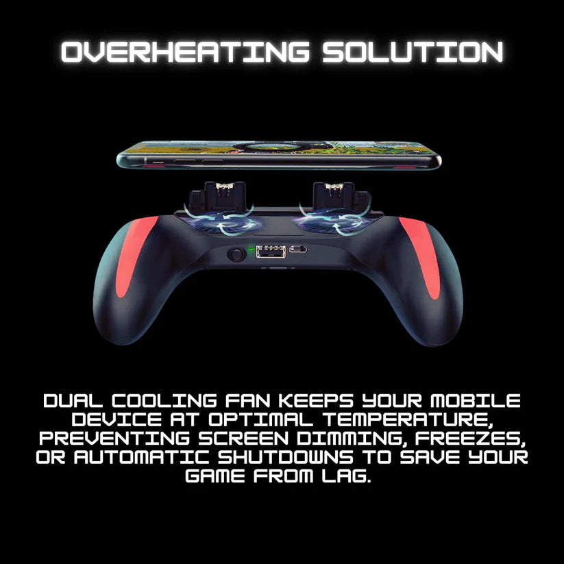 Mobile phone dual cooling game controller quickly dissipates heat