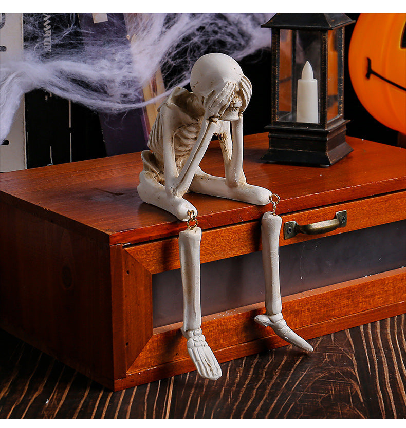 đ„Last 3 hours â 60% offđ„Halloween Decorations, Skeleton Statue Set