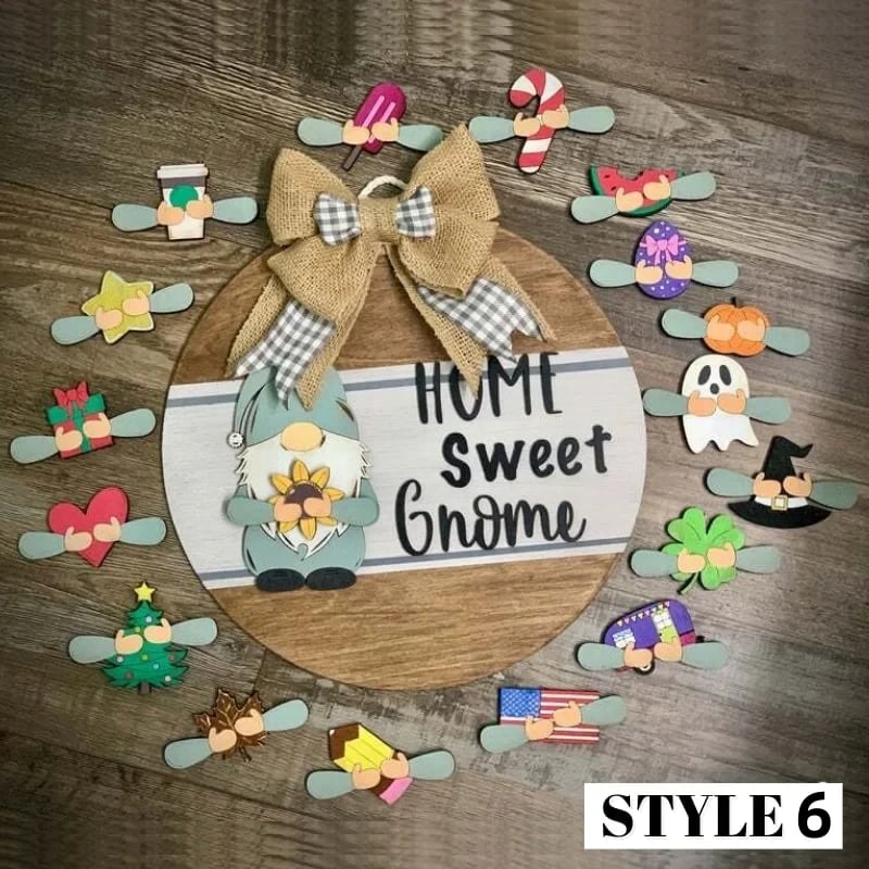 π 49% OFF π-Cute 3D Seasonal Interchangeable Gnome Door Hanger