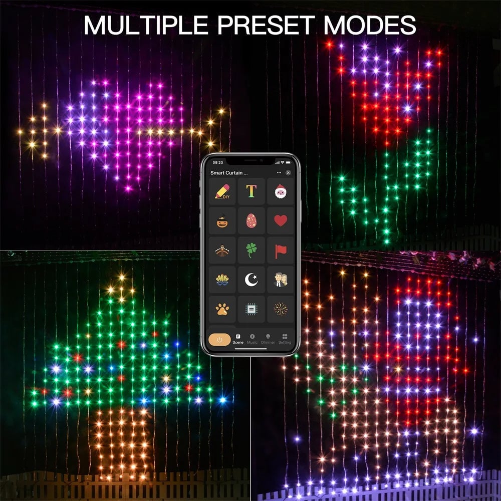š„Hot SalešColor Waves LED Curtain Sync Lights