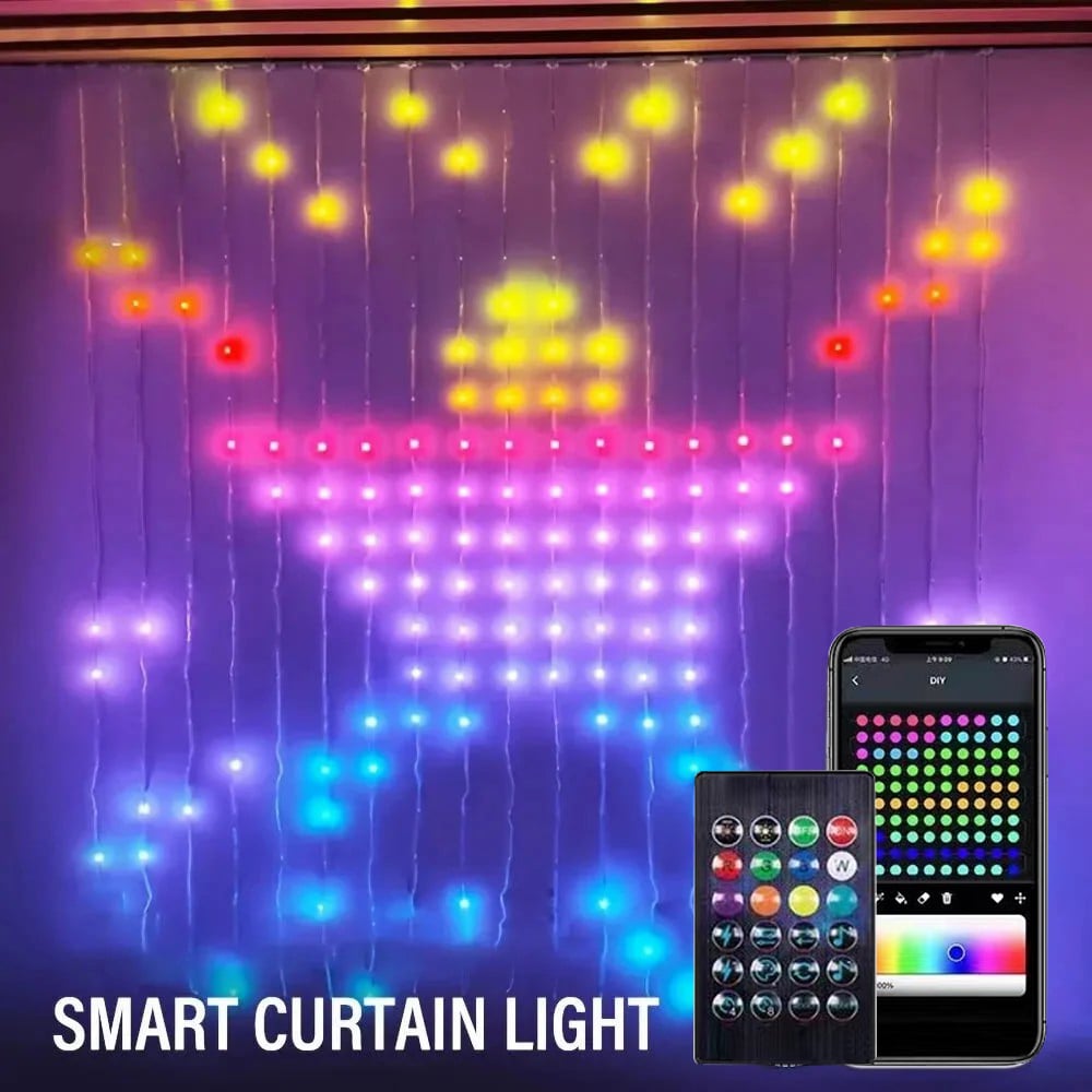 š„Hot SalešColor Waves LED Curtain Sync Lights