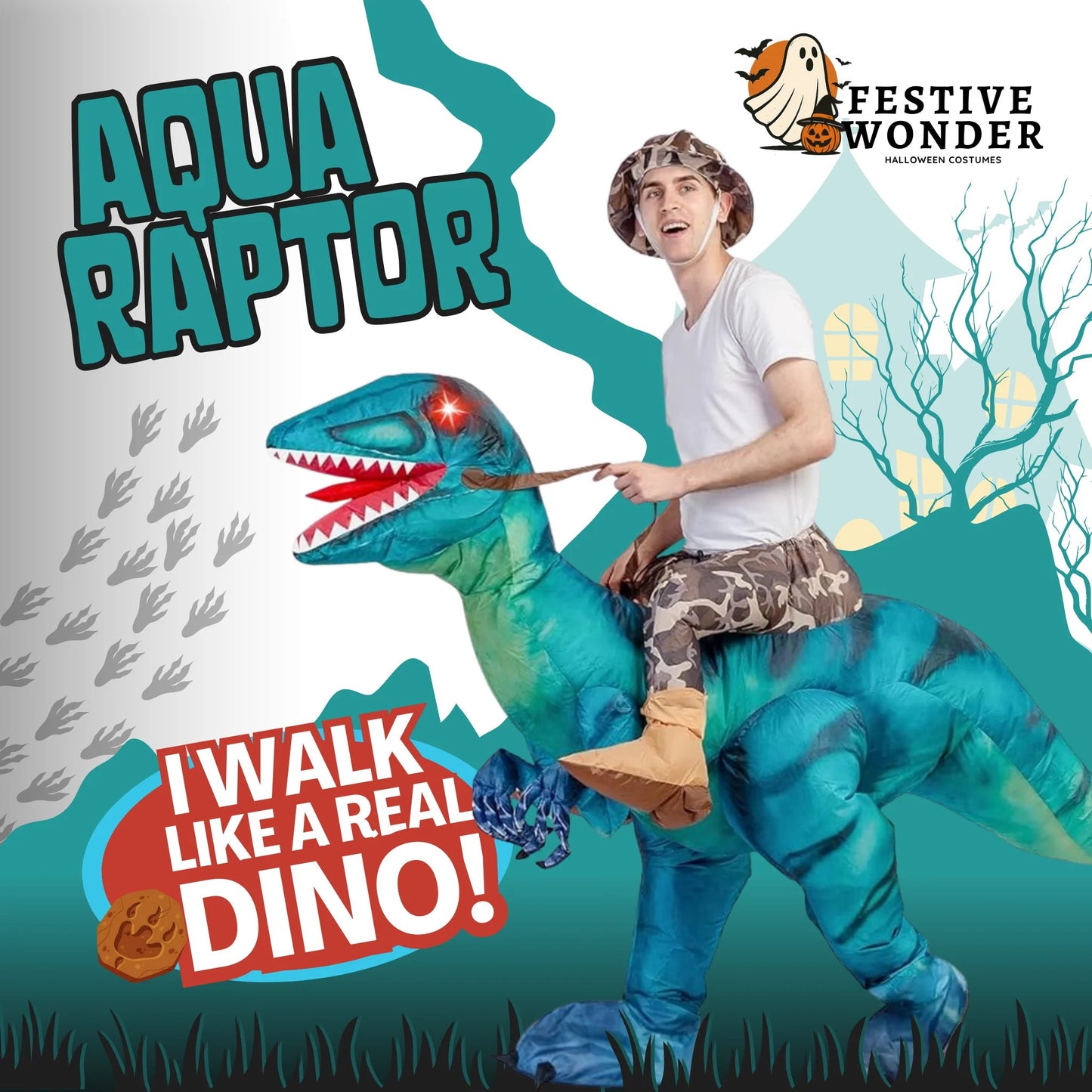 Inflatable Dinosaur Costume Halloween Costumes Funny Blow up Costume for Party Cosplay Clothing Set