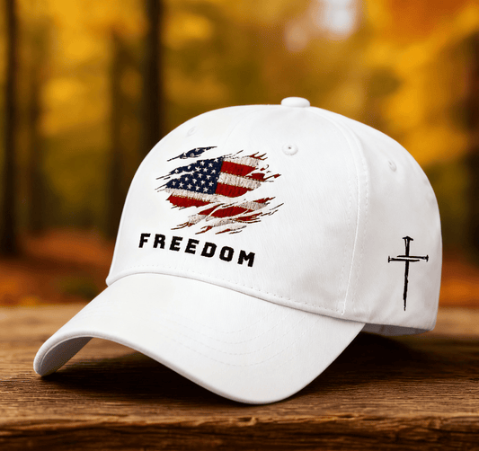 🔥LAST DAY 49% OFF - Unisex Freedom American Flag Print Baseball Cap