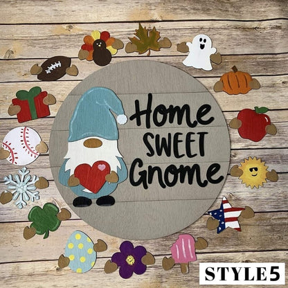 🎉 49% OFF 🎉-Cute 3D Seasonal Interchangeable Gnome Door Hanger