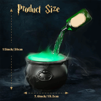 ✨🎃Halloween Decorations Indoor - Witches Cauldron with Magic Floating Potion Bottles & Fog Maker