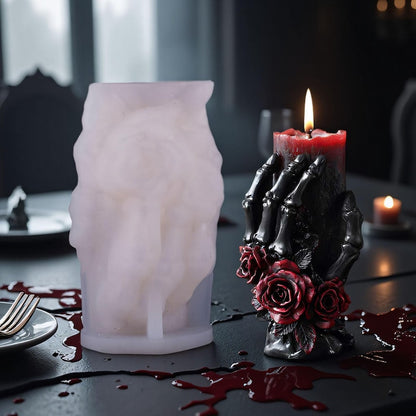 Skull candle gothic style ornaments