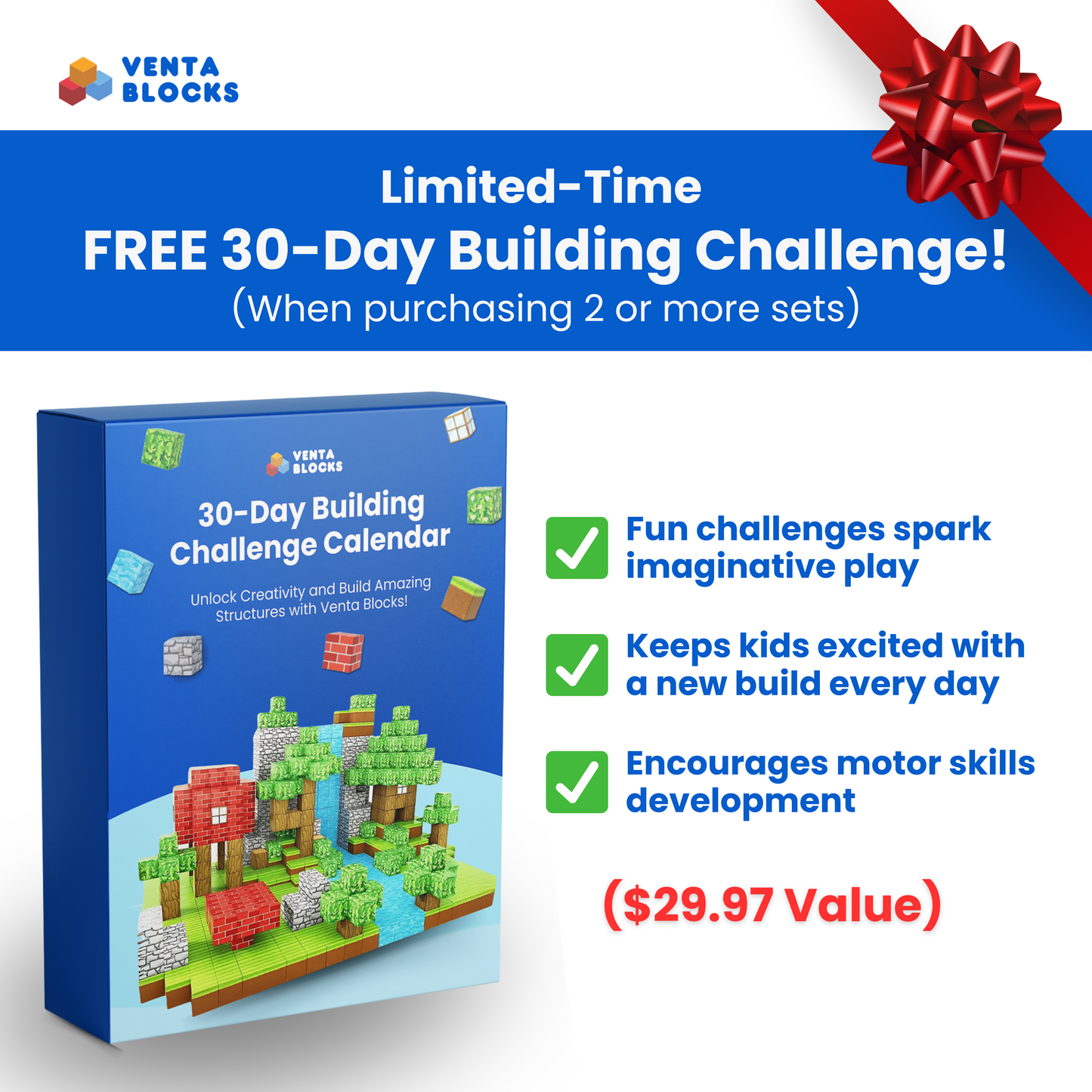 Venta™ STEM Learning Magnetic Building Blocks