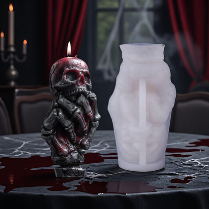 Skull candle gothic style ornaments