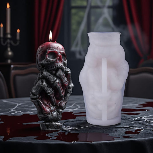 Skull candle gothic style ornaments