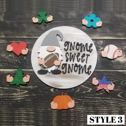 🎉 49% OFF 🎉-Cute 3D Seasonal Interchangeable Gnome Door Hanger