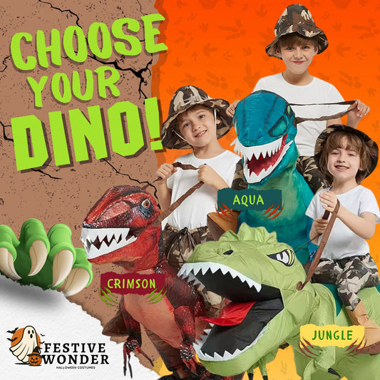 Inflatable Dinosaur Costume Halloween Costumes Funny Blow up Costume for Party Cosplay Clothing Set