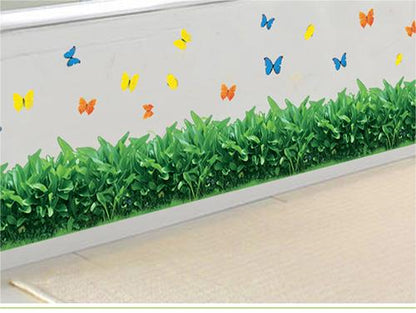 Nature Flowers Green Grass Wall Decoration Stickers Home Decoration