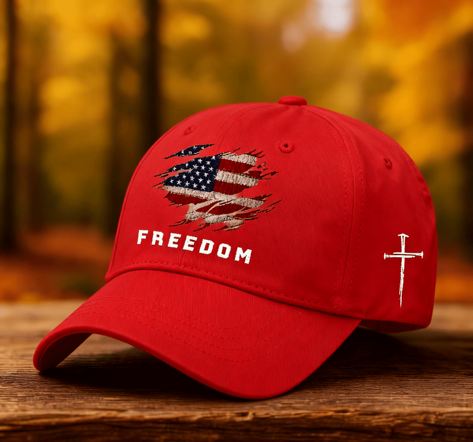 🔥LAST DAY 49% OFF - Unisex Freedom American Flag Print Baseball Cap