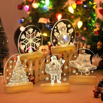 The New 2023 Santa Claus snowman Christmas Tree Lights bedroom decor night lights