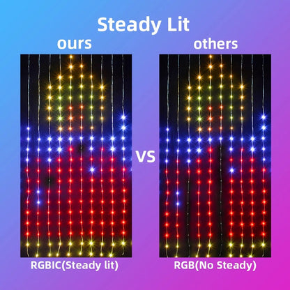 🔥Hot Sale🎁Color Waves LED Curtain Sync Lights