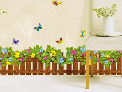 Nature Flowers Green Grass Wall Decoration Stickers Home Decoration