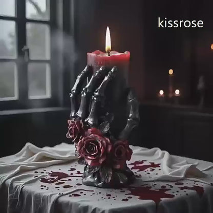 Skull candle gothic style ornaments