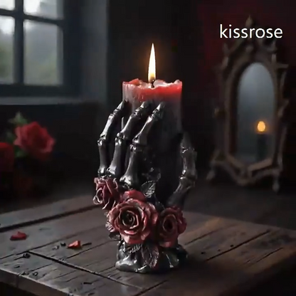 Skull candle gothic style ornaments